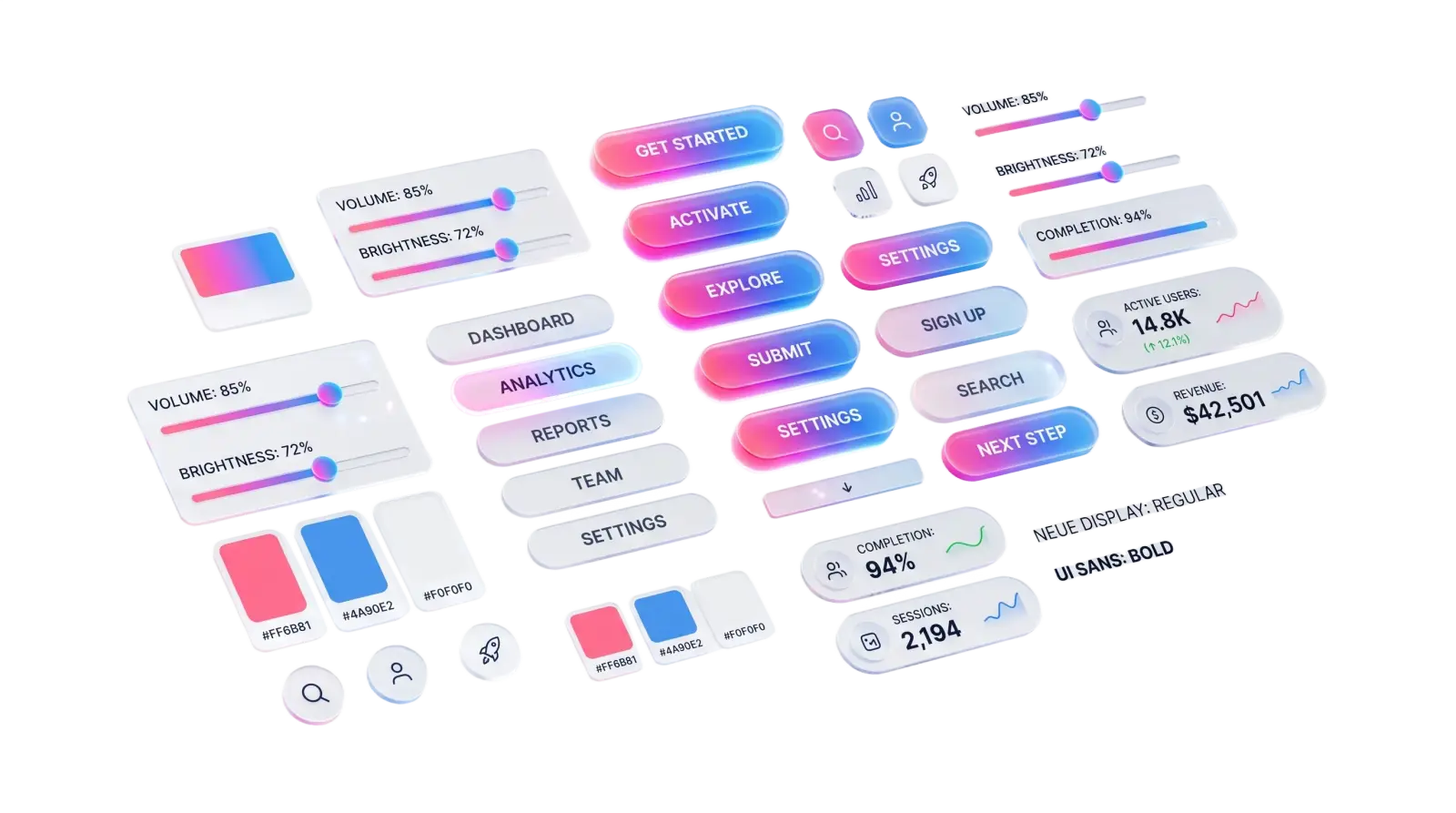 Interactive Adaptive UI Components Showcase
