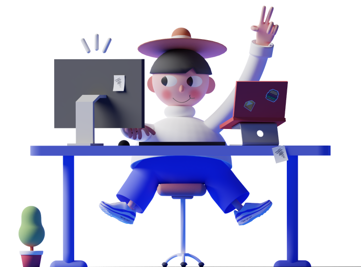 A man working image